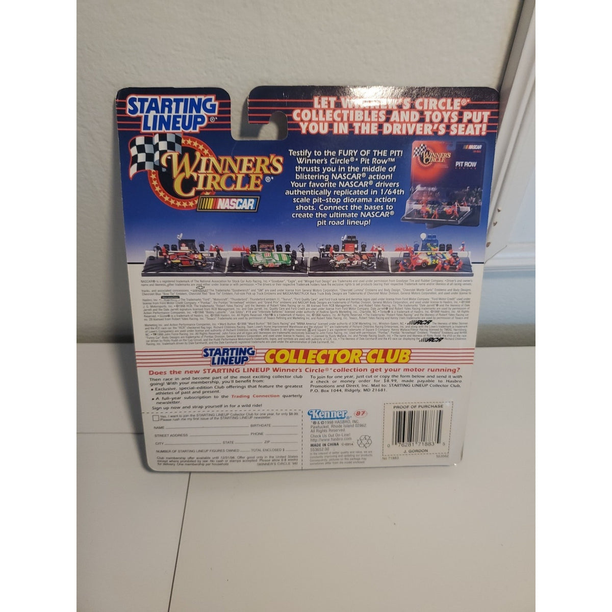 1998 Starting Lineup Winners Circle Jeff Gordon Action Figure and card, boxed