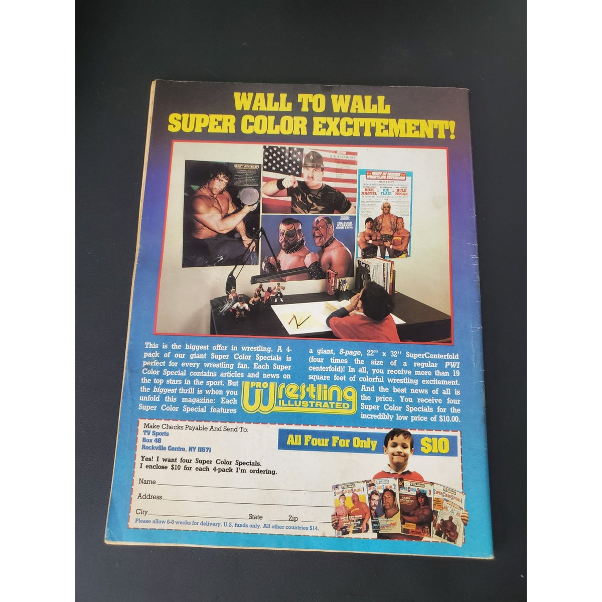 Vintage Wrestling Magazine - Victory Sports Series - The Wrestler- November 1986