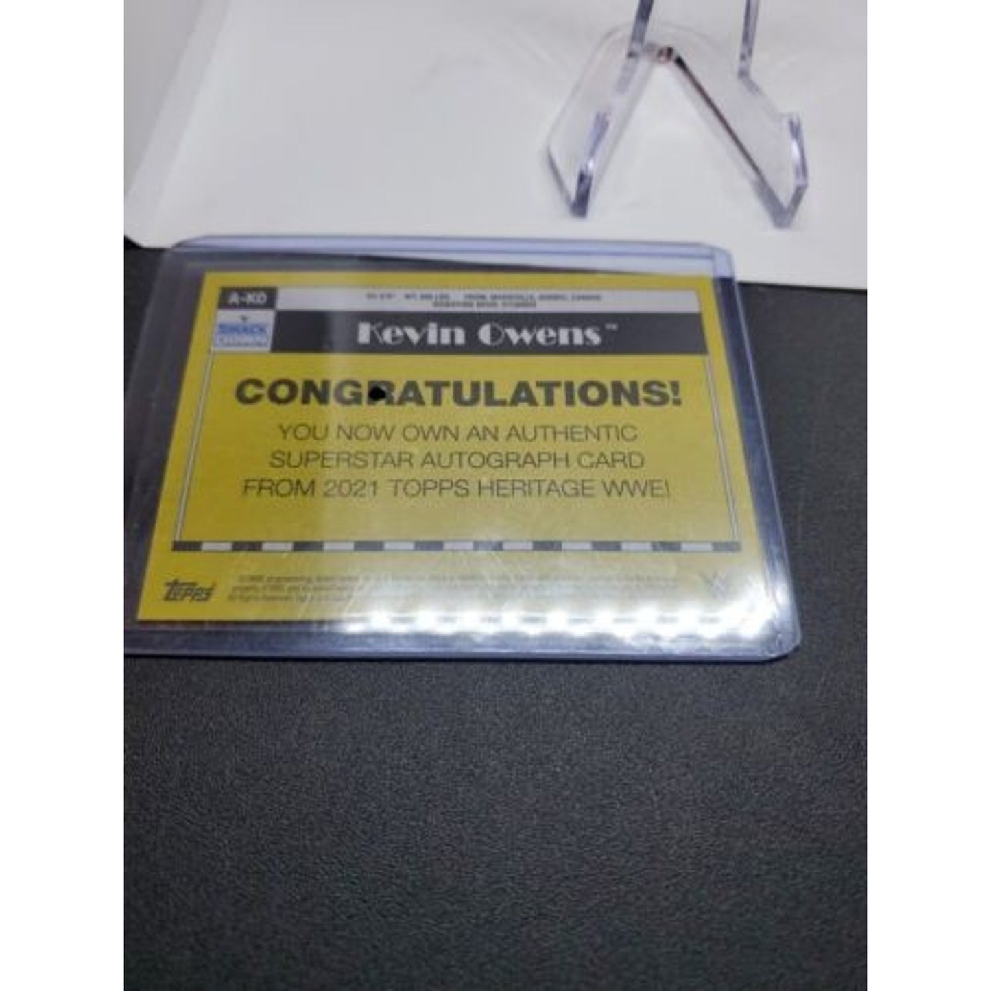 2021 Topps Heritage WWE Kevin Owens Purple Parallel Auto #/50 SP