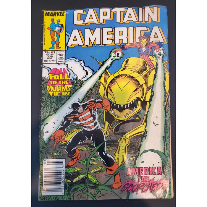 Captain America #339 (Marvel Comics March 1988) Famine Appearance VF Minus