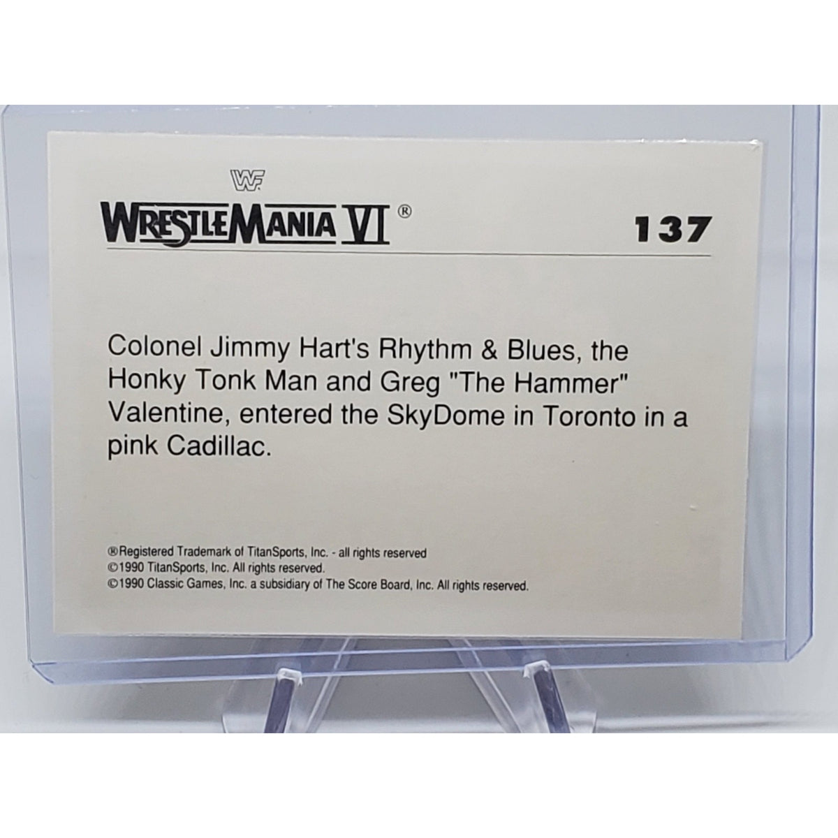 Classic WWF Wrestlemania #137 Honky Tonk Man Greg “the Hammer” Valentine