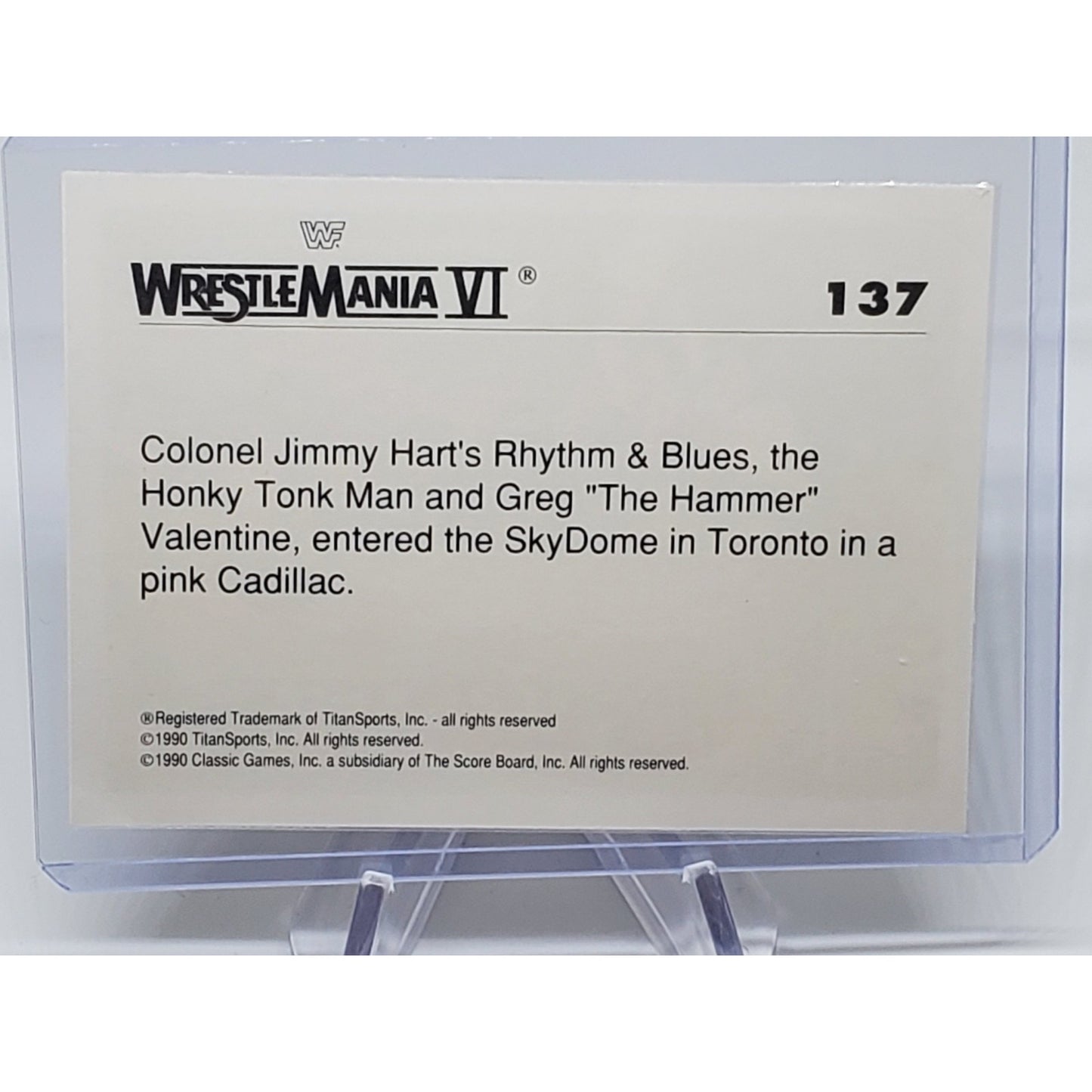 Classic WWF Wrestlemania #137 Honky Tonk Man Greg “the Hammer” Valentine