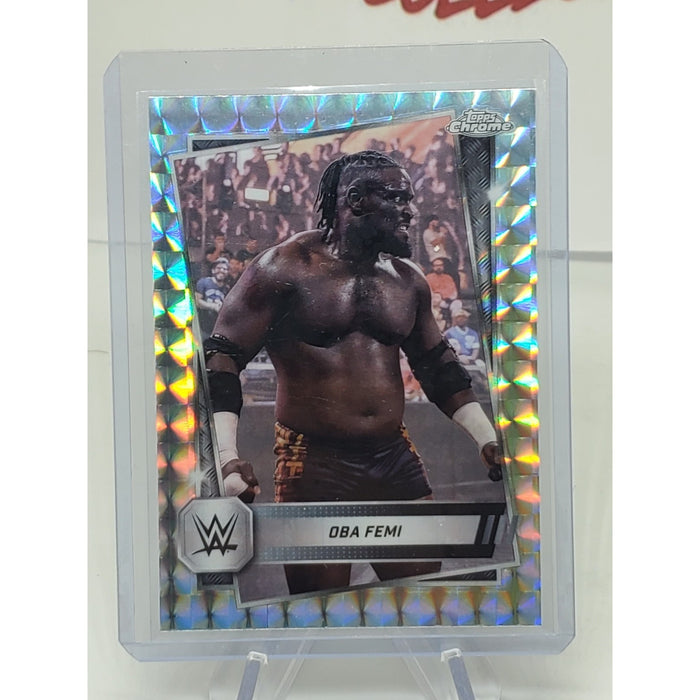 2025 WWE Topps Chrome X-Fractor Parallel Oba Femi