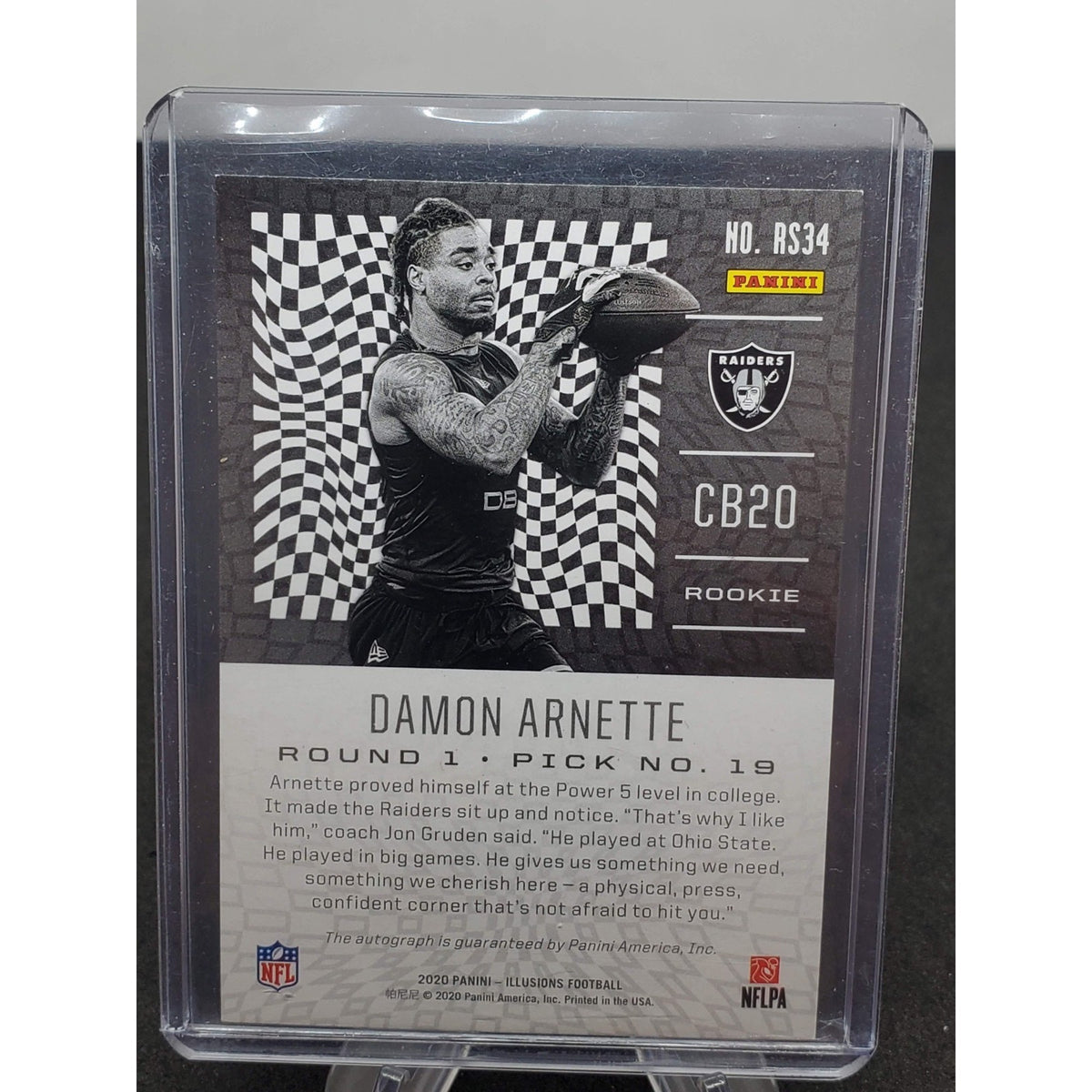 2020 Panini Illusions - Rookie Signs Damon Arnette #RS34 Blue /99 (AU, RC)