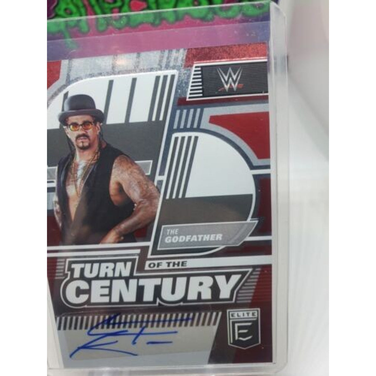 2023 Donruss Elite WWE The Godfather #TC-GFT Turn of the Century Red Auto #20/49