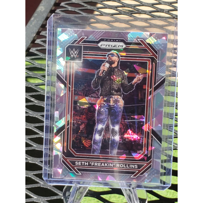 2023 Panini Prizm WWE Seth "Freakin" Rollins Cracked Ice Parallel #137