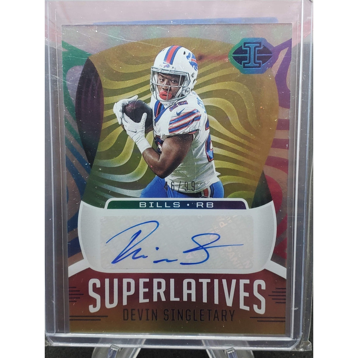 2021 Panini Illusions - Superlatives Signs Devin Singletary #SU-43 /99 (AU) Auto