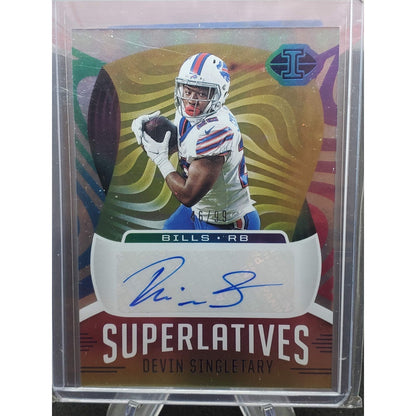 2021 Panini Illusions - Superlatives Signs Devin Singletary #SU-43 /99 (AU) Auto