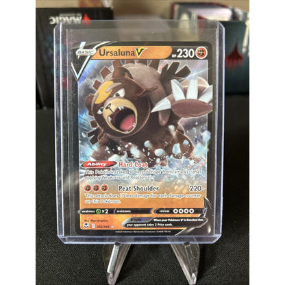 Pokemon TCG Ursaluna V Silver Tempest 102/195 Holo Ultra Rare / Pack Fresh New