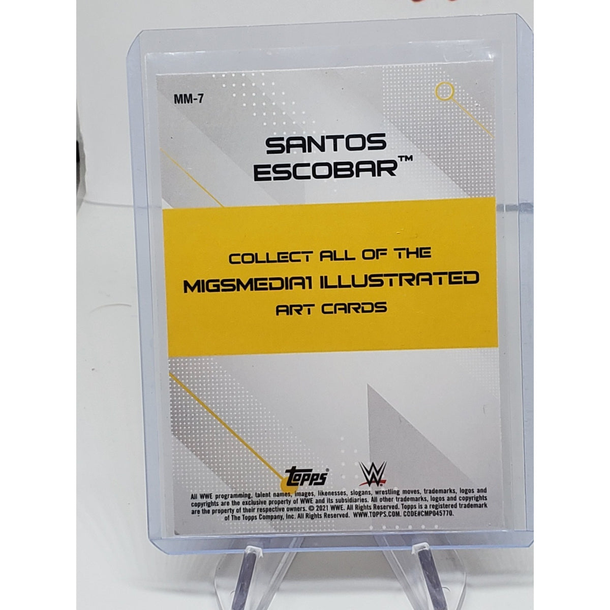 2021 TOPPS WWE NXT WRESTLING MM-7 MIGSMEDIA ILLUSTRATED ART CARD SANTOS ESCOBAR