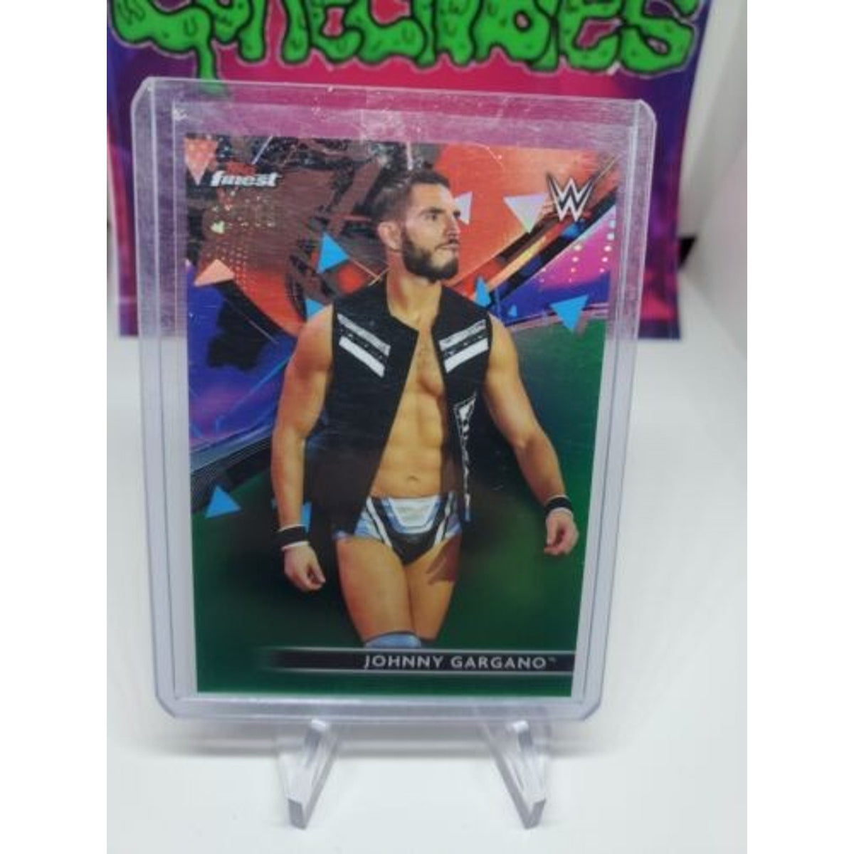 Johnny Gargano 2021 Topps Finest WWE Green Refractor #/99 Sp