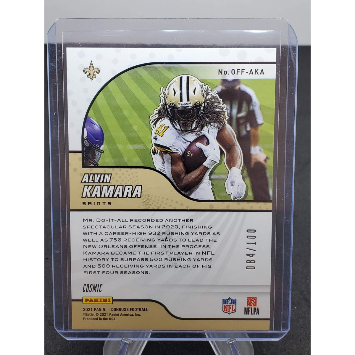 2021 Panini Donruss - Liftoff! Alvin Kamara #OFF-AKA Cosmic /100