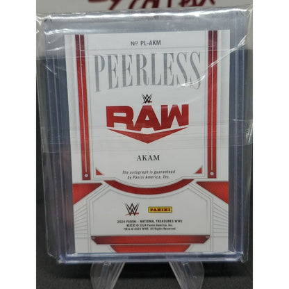 2024 Panini National Treasures WWE - Peerless Signatures Akam #PL-AKM /99 (AU)