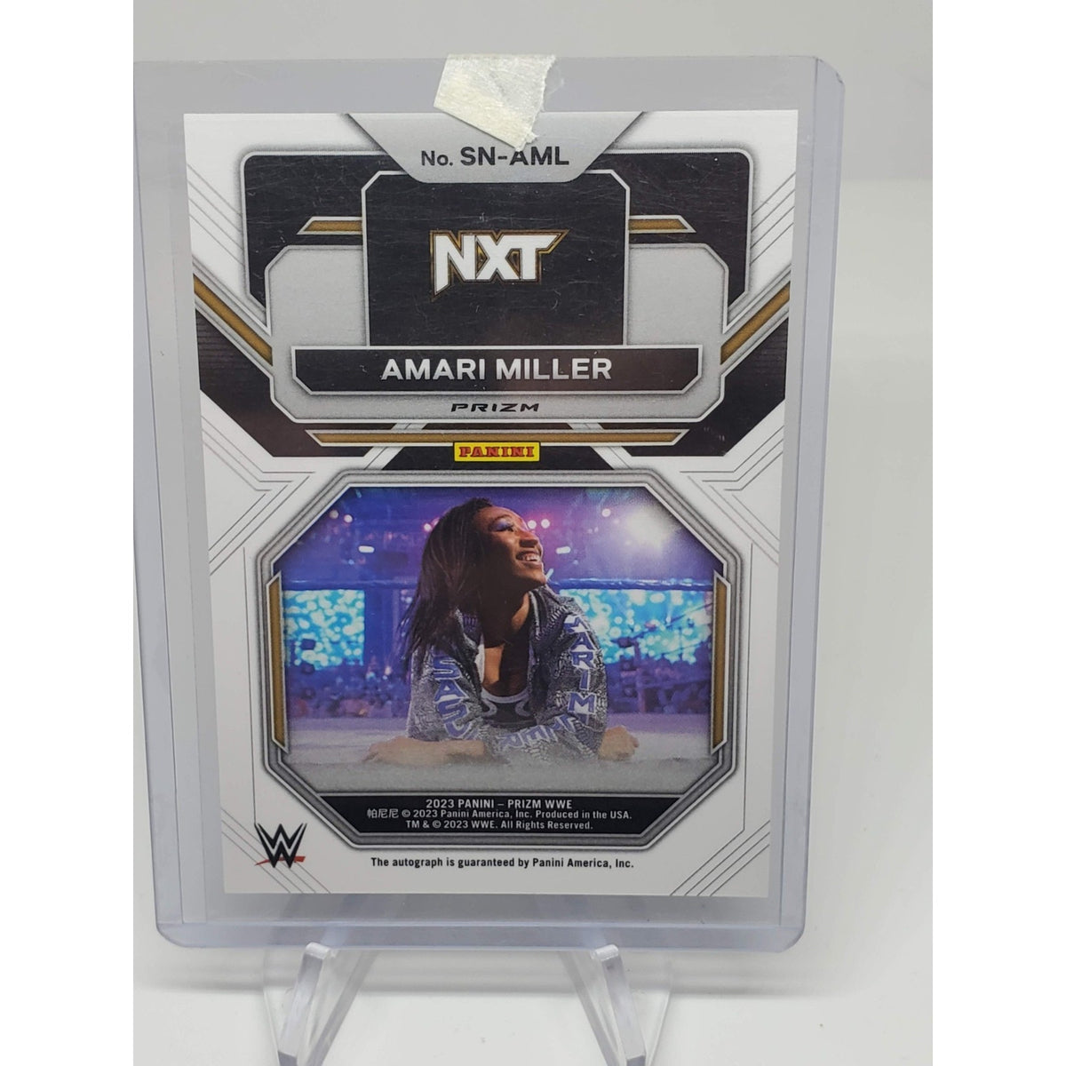 Amari Miller 2023 Panini Prizm WWE Green Sensational Signatures Autograph Card