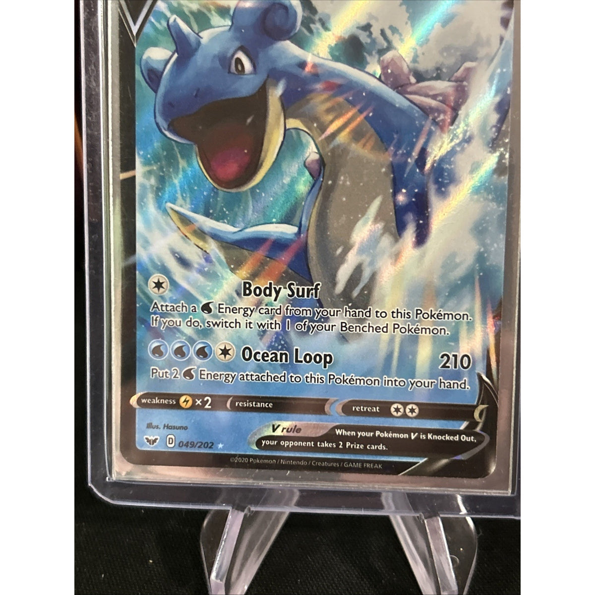 Lapras V 049/202 Swsh01: Sword & Shield Holo - Top Loaded - Pack Fresh New
