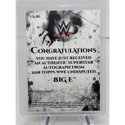 WWE Big E 2018 Topps Undisputed Orange On Card Autograph /99