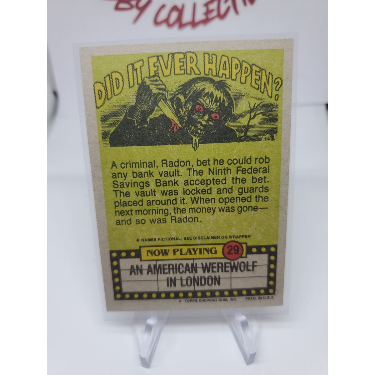 1988 Topps Fright Flicks #29 Now You Put on the Bunny Outfit! -