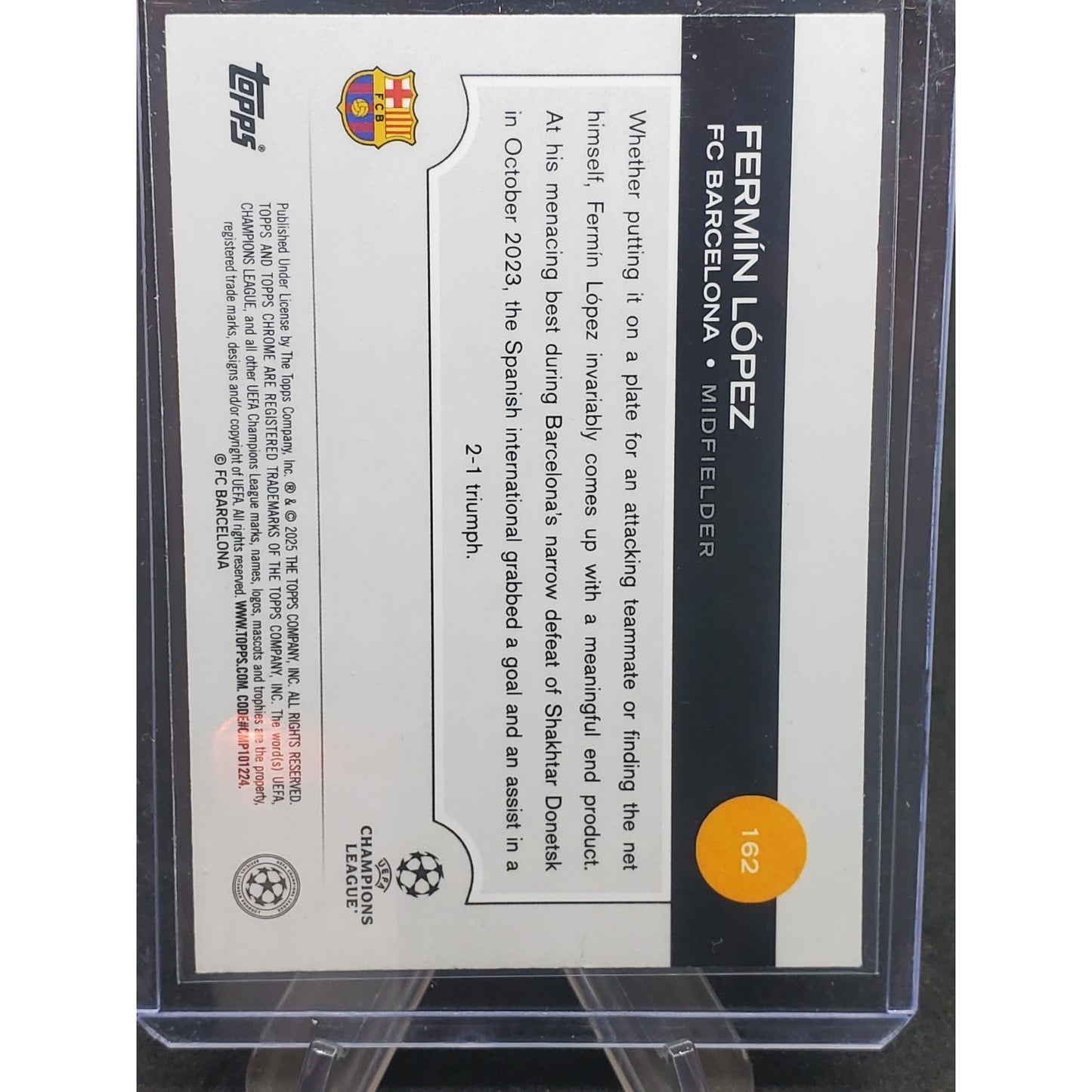 2024-25 Topps Chrome Uefa Club Competitions - Future Stars Fermin Lopez #162