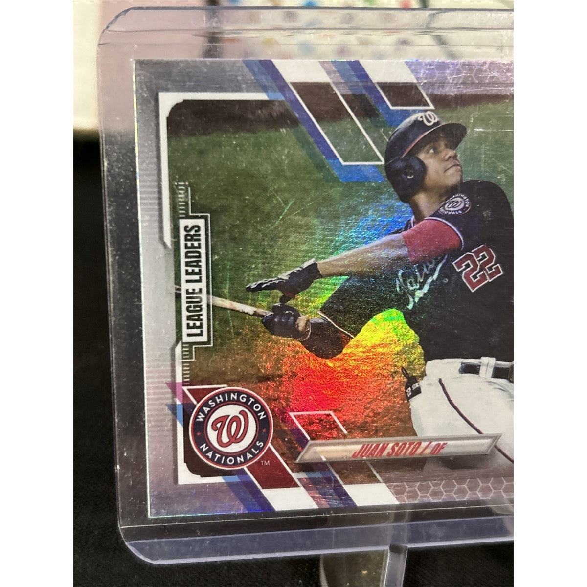 2021 Topps Series 1 Juan Soto Rainbow Foil League Leaders #225 - Pack Fresh New