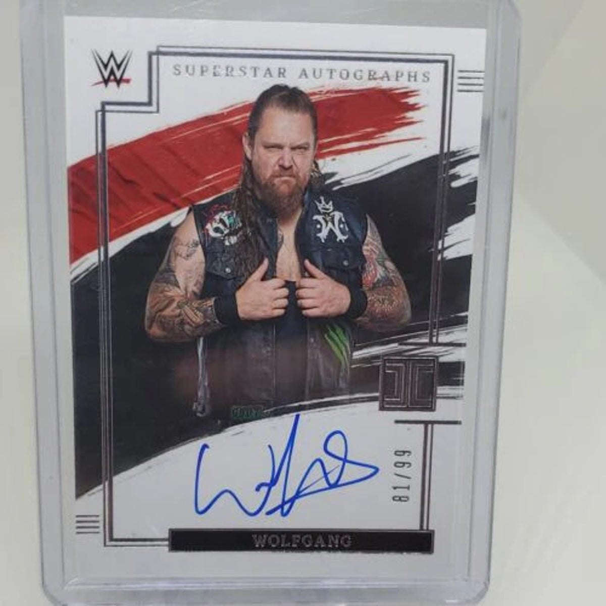 Auto Superstar Autograph 2022 Panini Impeccable WWE WOLFGANG /99 #SA-WFG