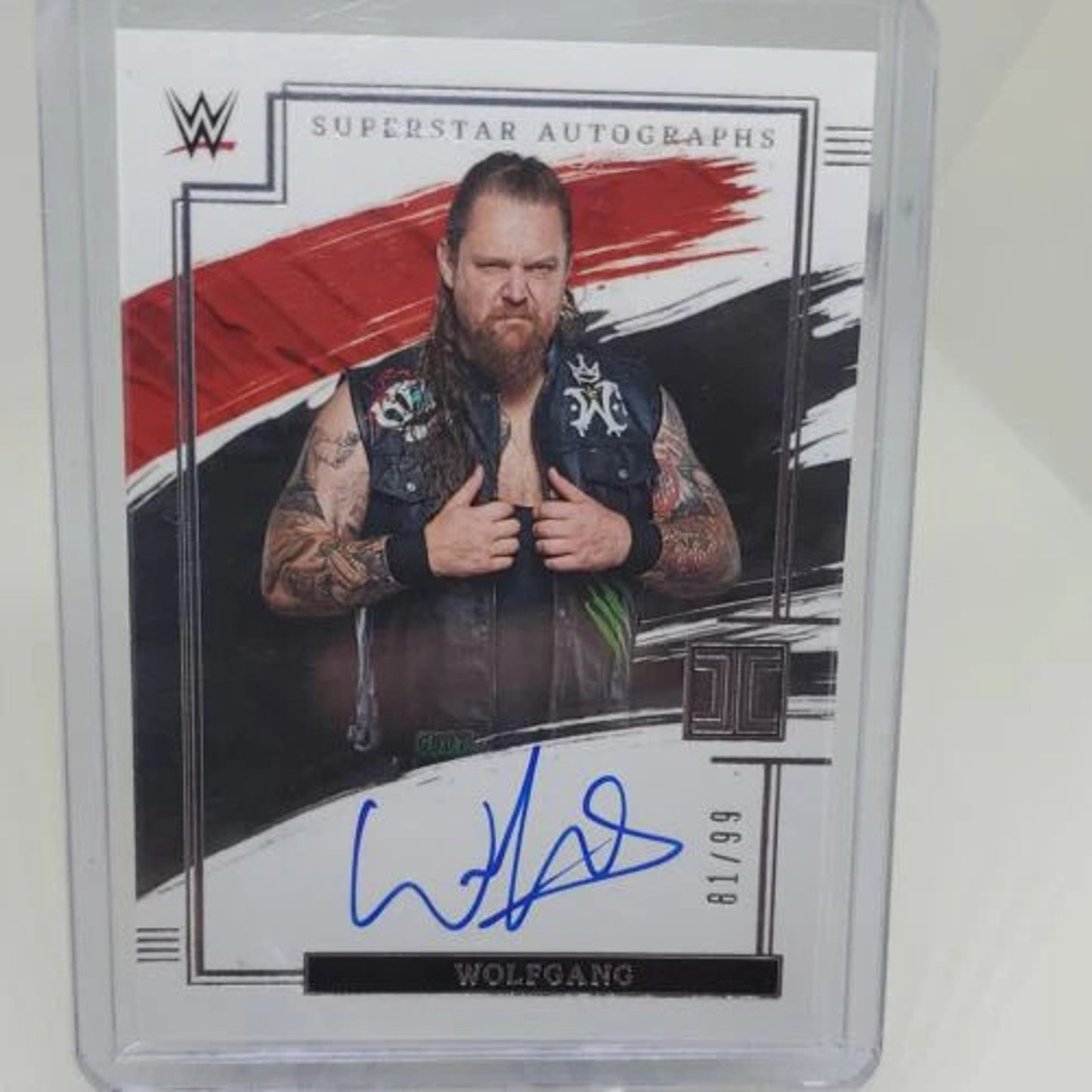 Auto Superstar Autograph 2022 Panini Impeccable WWE WOLFGANG /99 #SA-WFG