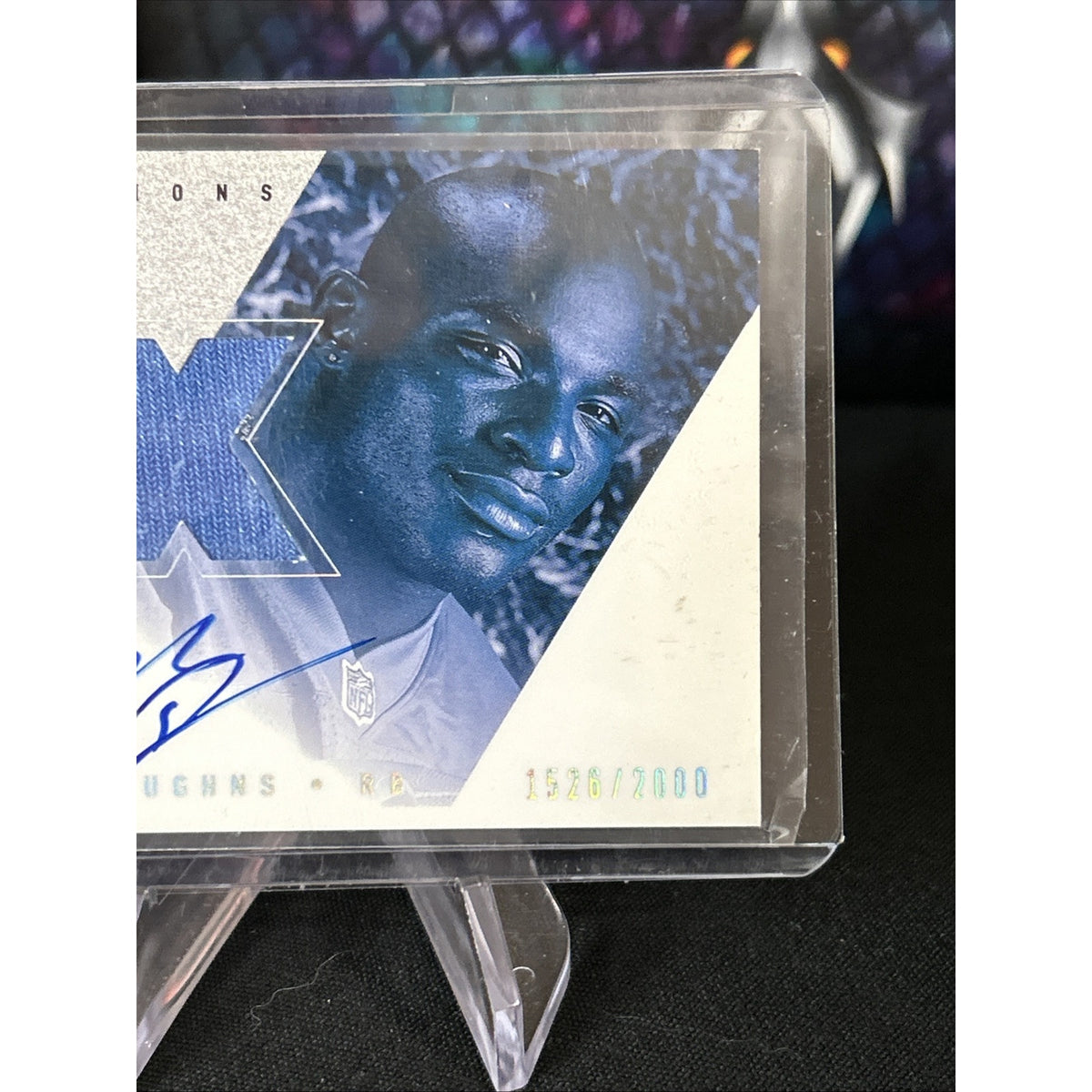 F72090 2000 SPx #149 Reuben Droughns JERSEY AUTO /2000 LIONS RC