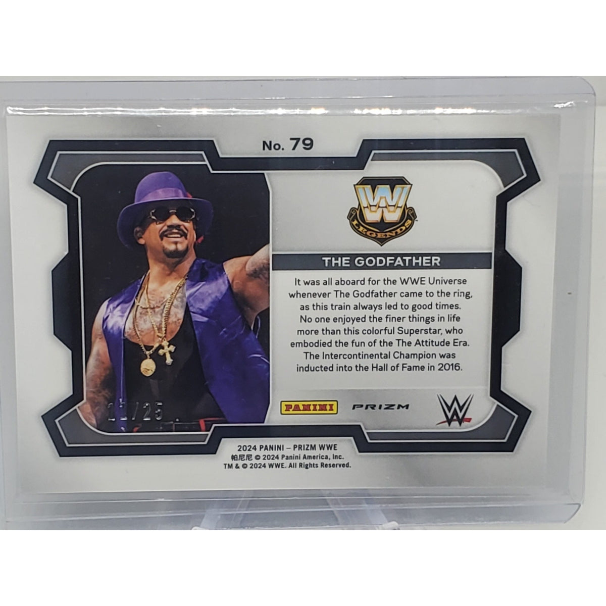 2024 Panini Prizm WWE WRESTLING UNDER CARD BLUE THE GODFATHER 11/25 O7713