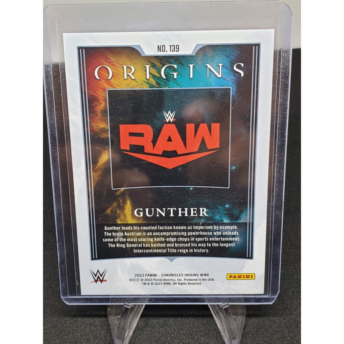 2023 Panini Chronicles WWE Gunther Origins #/99 Parallel