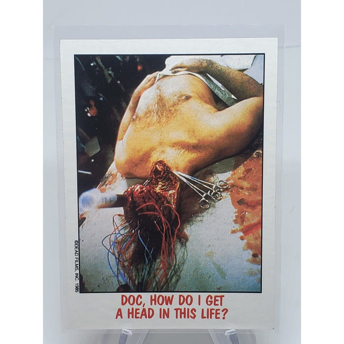 VINTAGE 1985 FRIGHT FLICKS TRADING CARD # 6 DAY OF THE DEAD