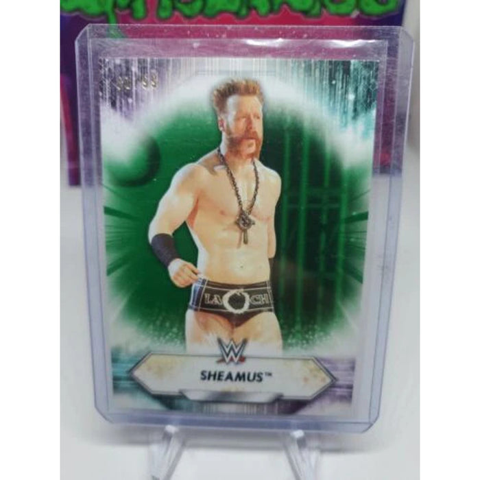 2021 Topps WWE Superstar Roster Card #131 Sheamus green /99 wrestling card