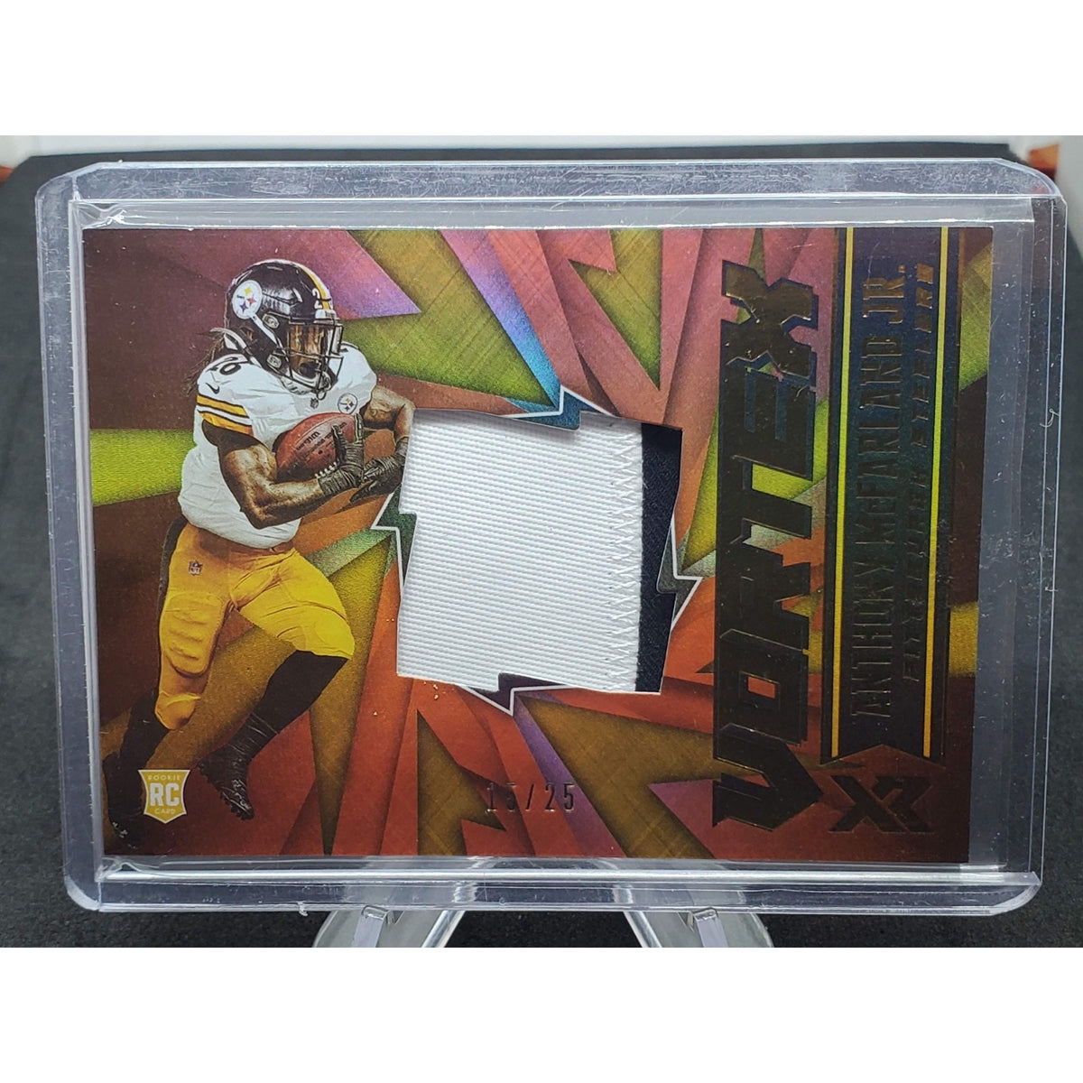 2020 Panini XR - Vortex Materials Anthony McFarland Jr. #VX-40 Orange /25 (MEM,