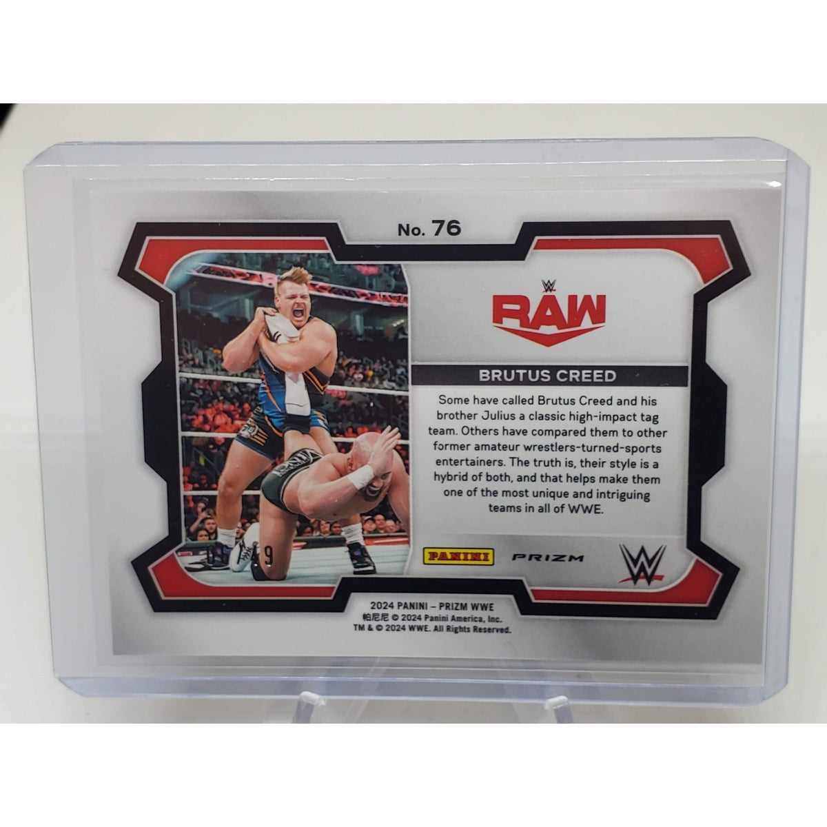 2024 Panini Prizm WWE WRESTLING UNDER CARD GREEN BRUTUS CREED #/49