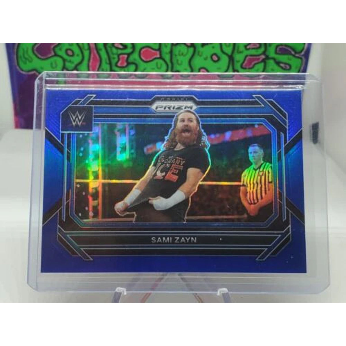 2023 Panini Prizm WWE Blue Prizm #49 Sami Zayn /199 Fresh Pull SP