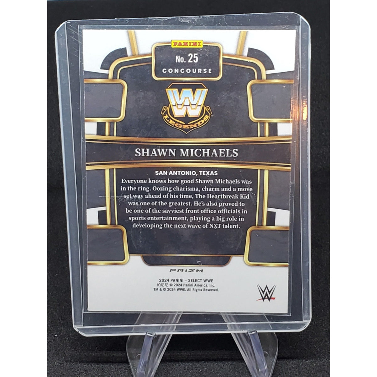 2024 Panini Select WWE #25 Shawn Michaels HBK Orange Flash Prizm