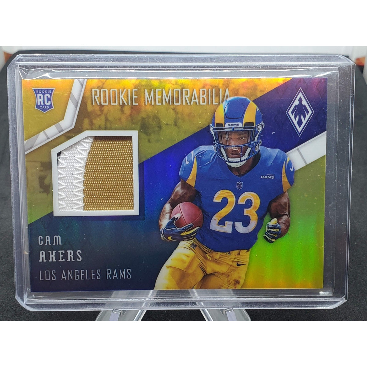 2020 Panini Phoenix - Rookie Memorabilia Cam Akers #24 Prime Yellow /50 (MEM,...