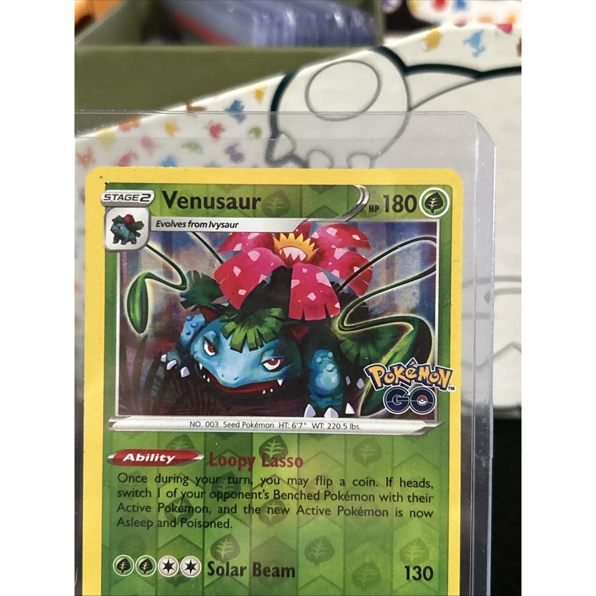 Pokemon Go TCG Venusaur Holo Rare 03/078 - Top Loaded - Pack Fresh New