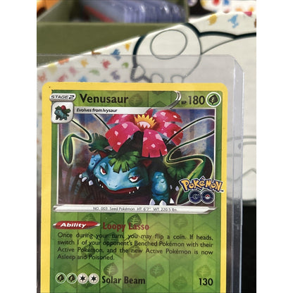 Pokemon Go TCG Venusaur Holo Rare 03/078 - Top Loaded - Pack Fresh New