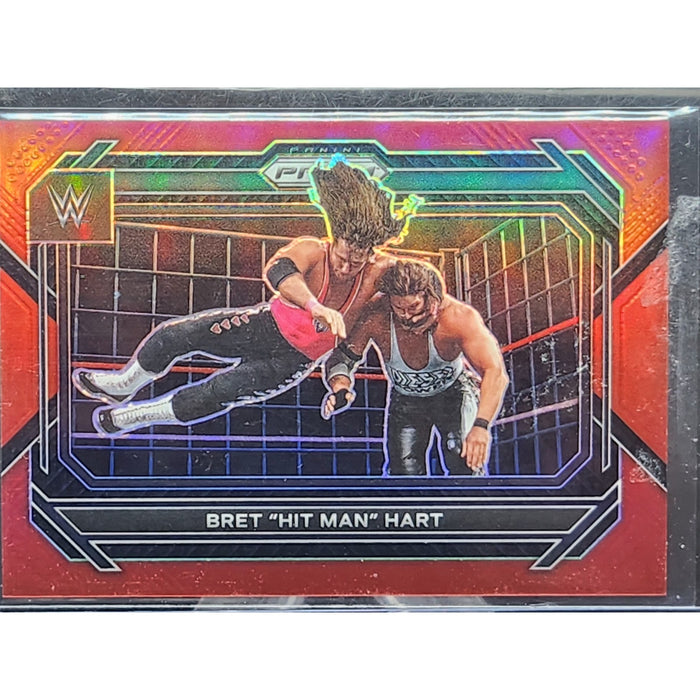 2023 Panini Prizm WWE Prizms Red #58 Bret "Hit Man" Hart /299