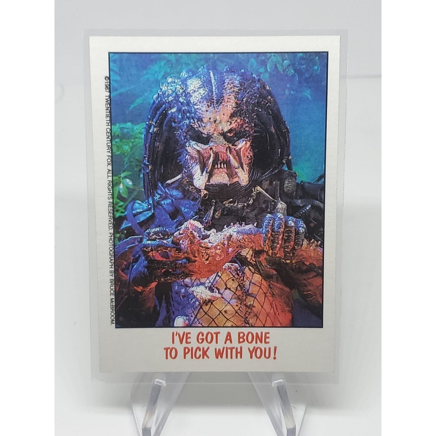 1988 Topps Fright Flicks Card #88 Predator I've Got A Bone To Pick With You!