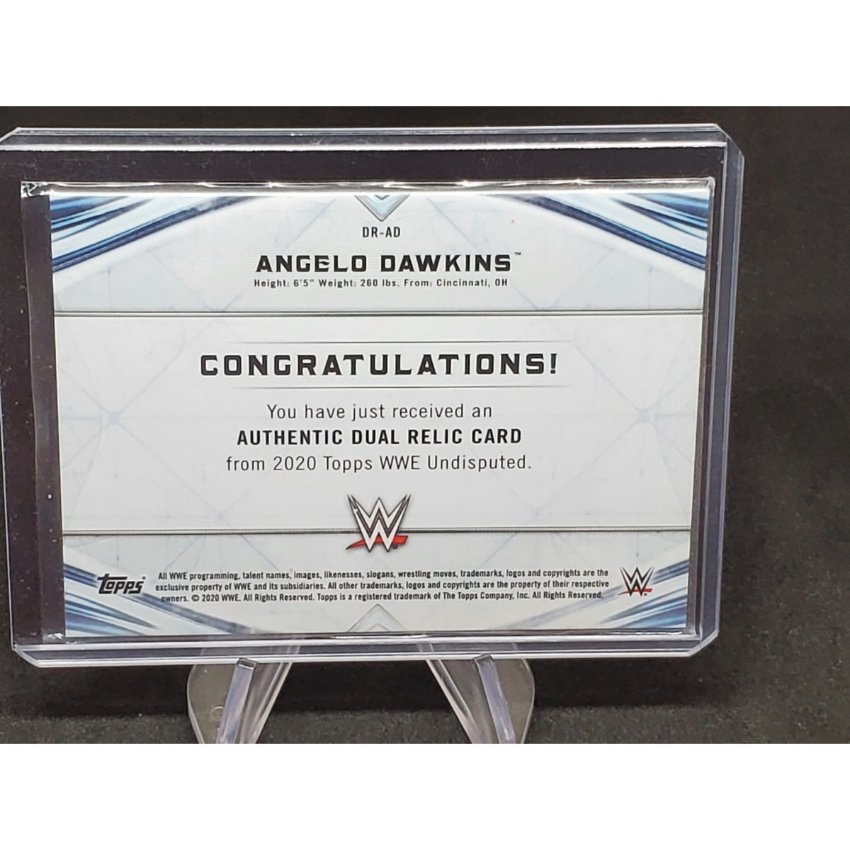 R51,401 - 2020 Topps WWE Undisputed Dual Relic Angelo Dawkins #/99