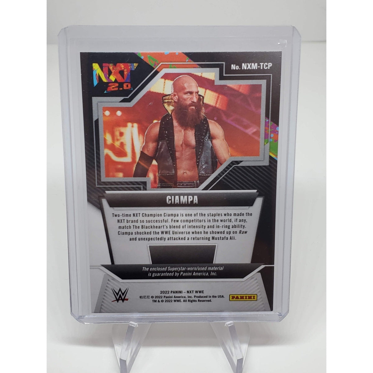 2022 Panini WWE NXT 2.0 CIAMPA GREEN EVENT WORN MEMORABILIA