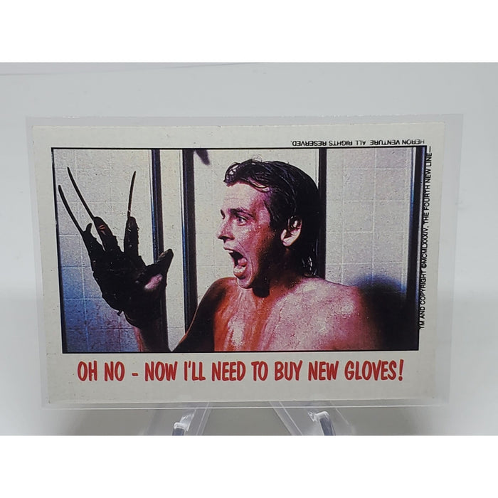 Fright Flicks 1988 Card #33 Oh No Now I'll Need To Buy New Gloves