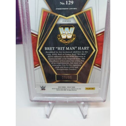 Bret Hitman Hart 2022 Select WWE Premier Level Orange /35 PSA 10 POP 1 FIRST ED