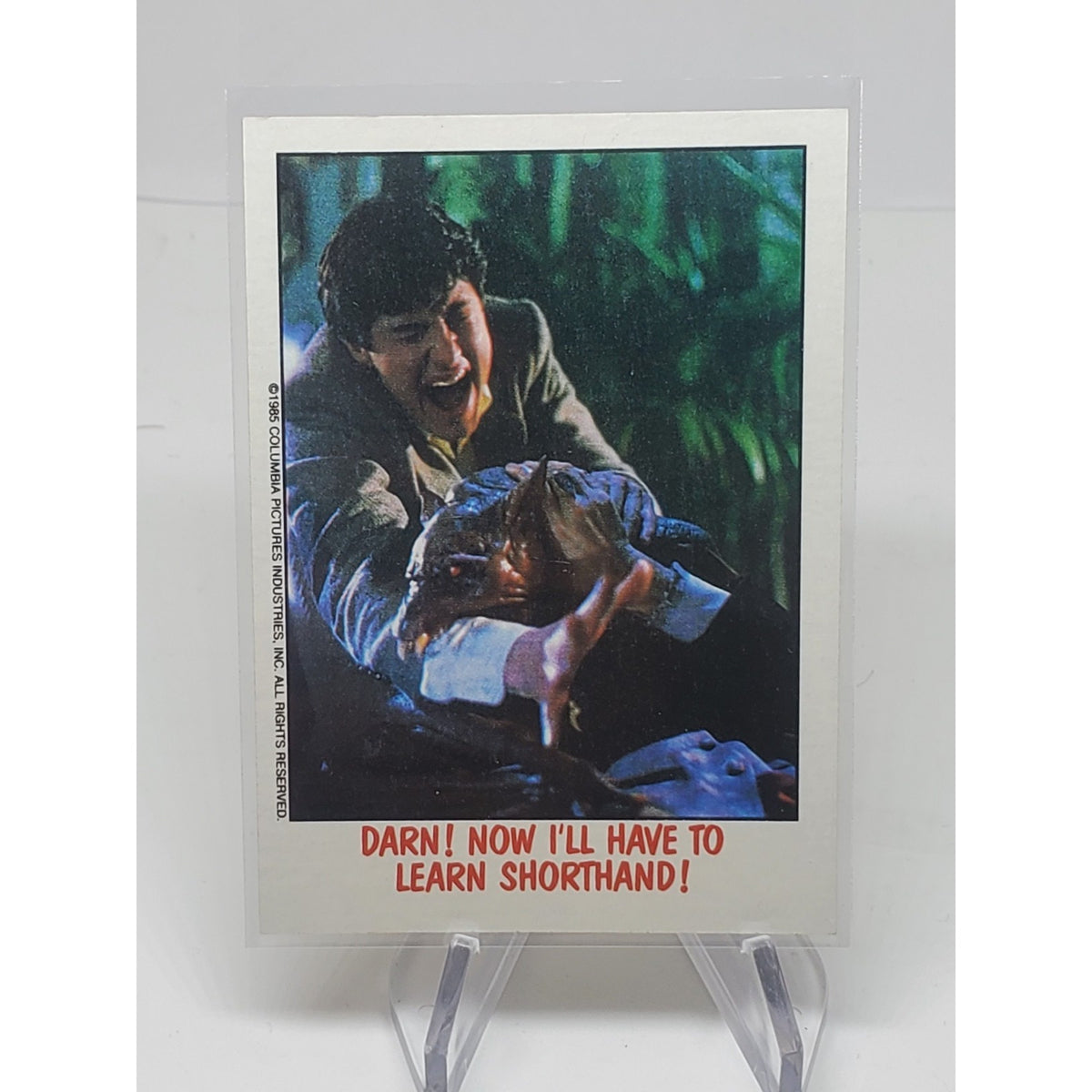1988 Topps Fright Flicks #10 Now I'll Have to Learn Shorthand! Fright Night