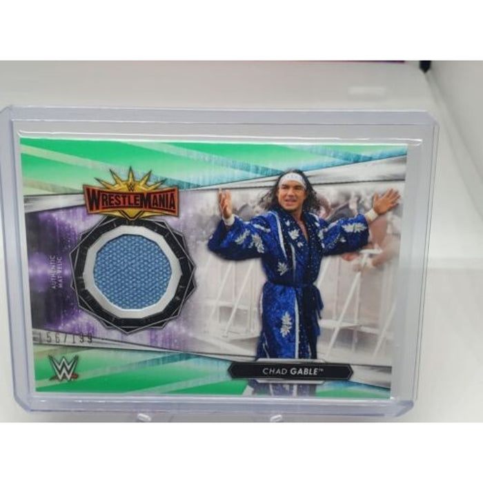 CHAD GABLE 2021 TOPPS WWE AUTHENTIC WRESTLEMANIA 35 MAT RELIC /199