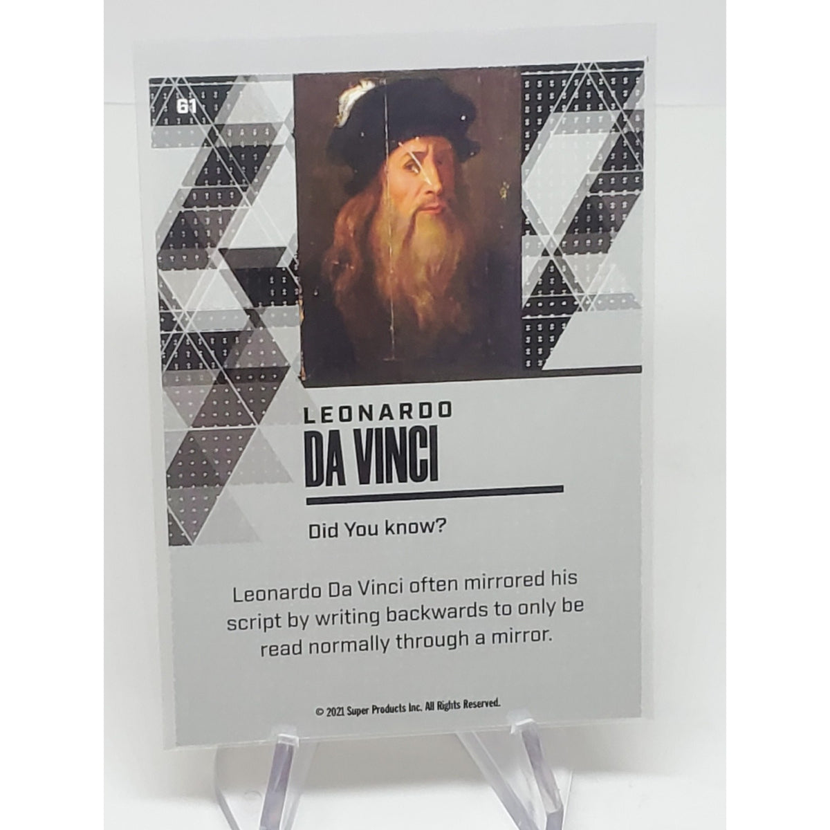 2021 Pieces Of The Past Gold #61 Leonardo Da Vinci 5a