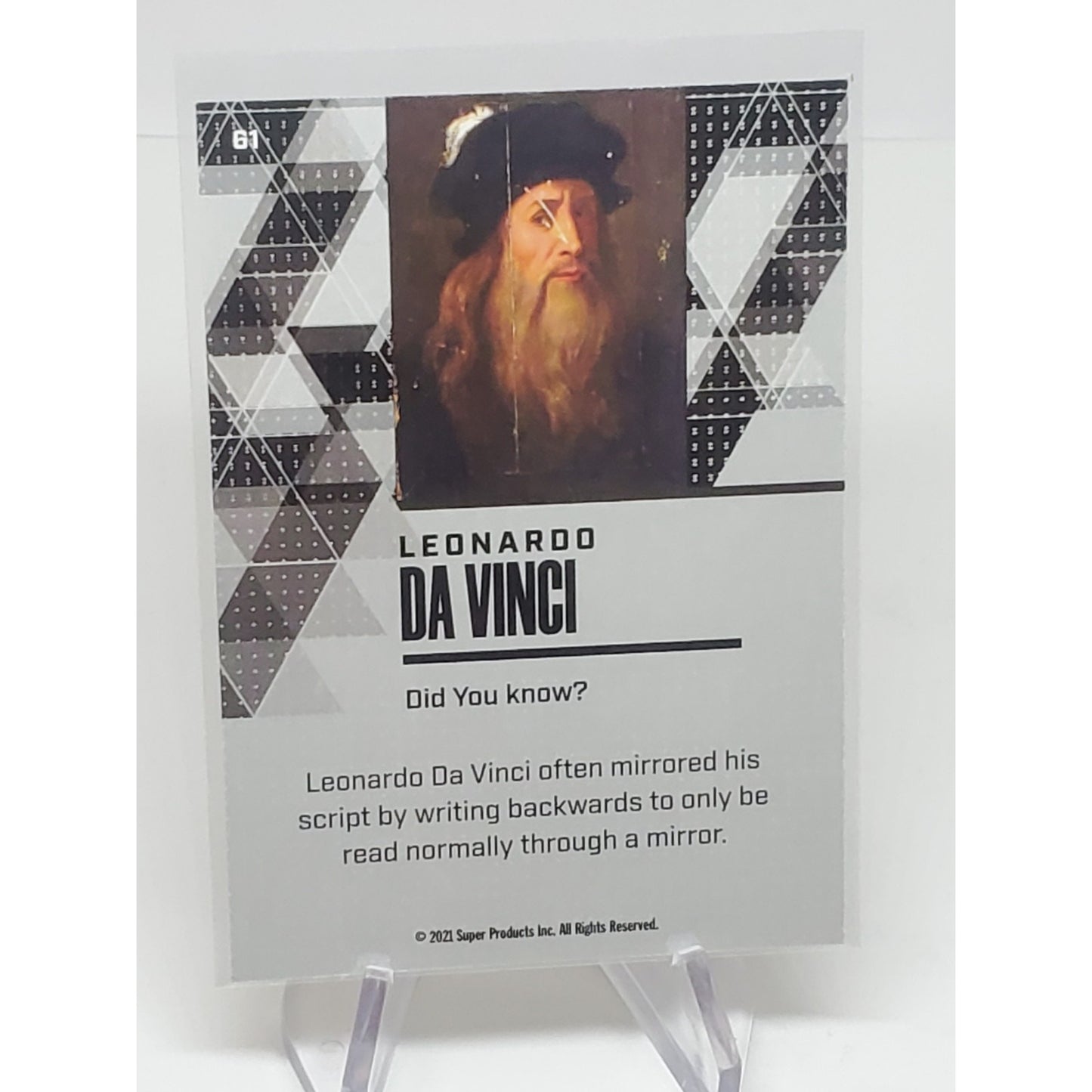 2021 Pieces Of The Past Gold #61 Leonardo Da Vinci 5a