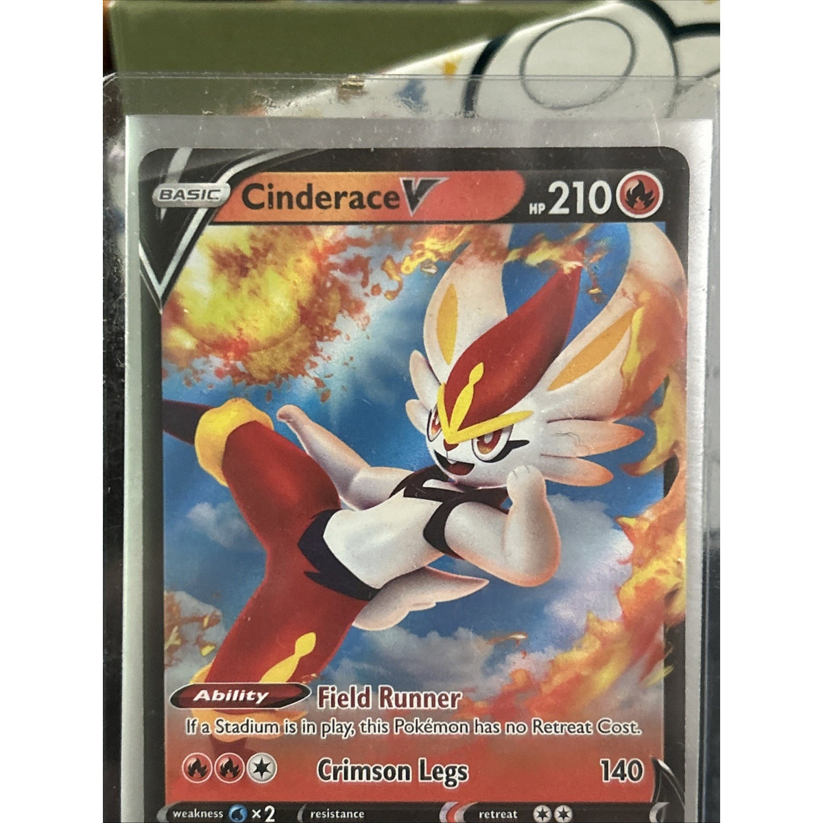 Pokemon Cinderace V 018/072 Shining Fates Holo - Top Loaded - Pack Fresh New