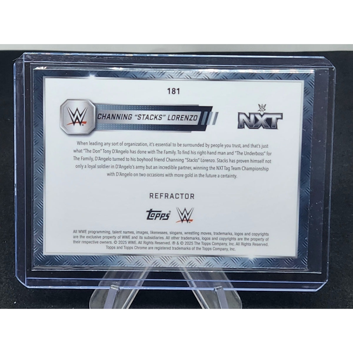 2025 Topps Chrome Silver Refractor WWE #181 Channing “Stacks” Lorenzo – NXT
