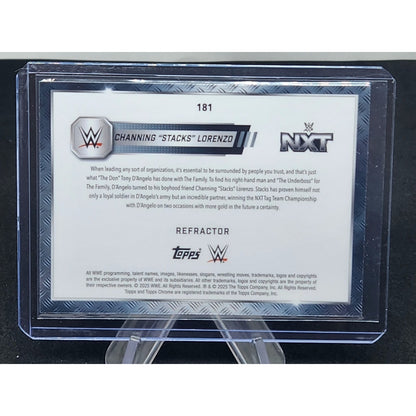 2025 Topps Chrome Silver Refractor WWE #181 Channing “Stacks” Lorenzo – NXT